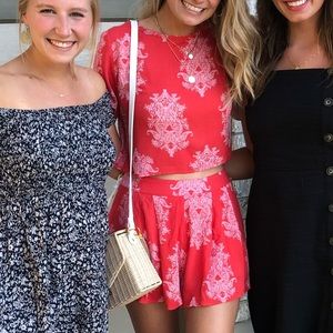 Red Floral 2 Piece Set